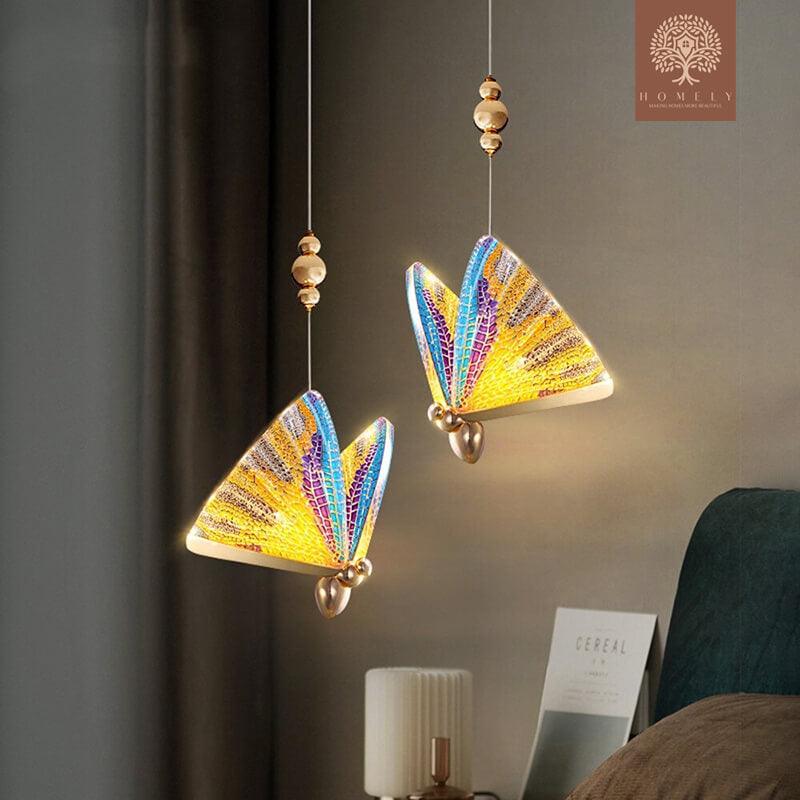 LAMPE LED LUXUEUSE SUSPENDUE EN FORME DE PAPILLON - Homely