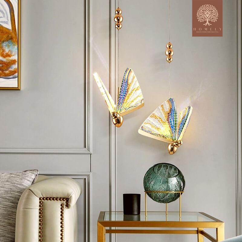 LAMPE LED LUXUEUSE SUSPENDUE EN FORME DE PAPILLON - Homely