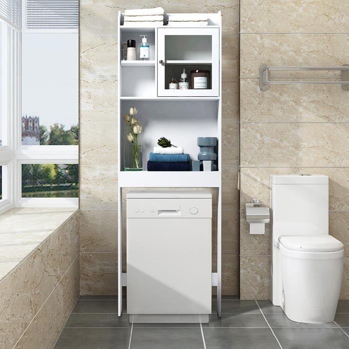 Meuble WC Armoire Salle de Bain au-dessus Toilettes - Homely