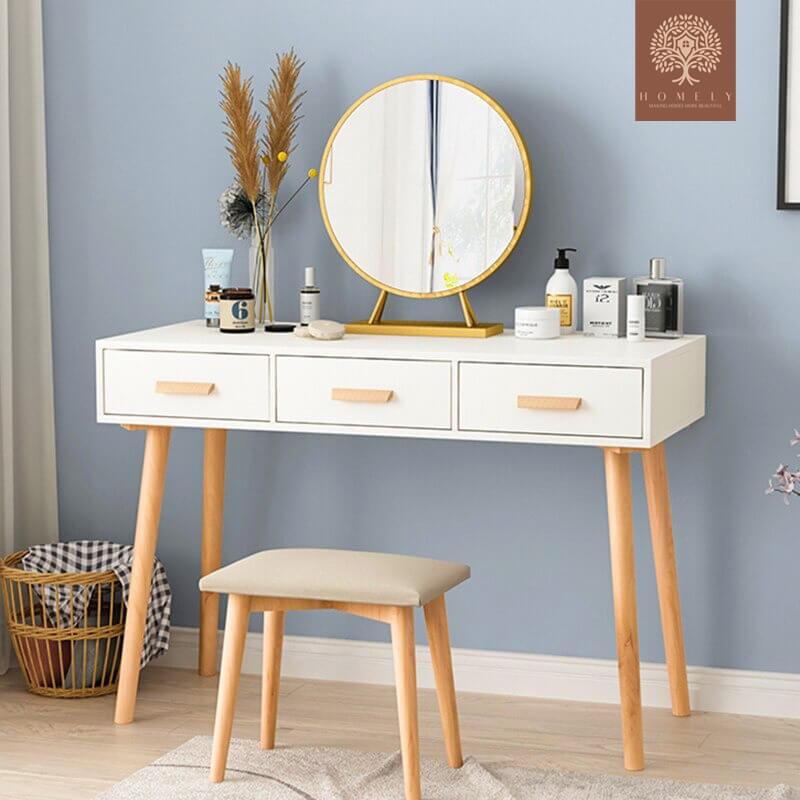 MIROIR DE MAQUILLAGE ROND EN OR - Homely