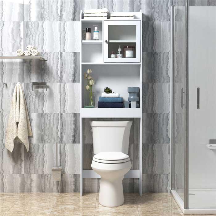 Meuble WC Armoire Salle de Bain au-dessus Toilettes - Homely