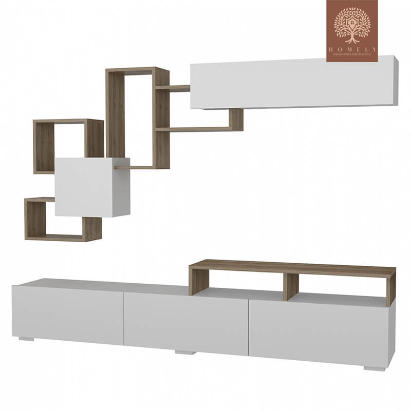 PACK PROMO I MEUBLE TV+TABLE BASSE MODERNE GARTUITE - Homely