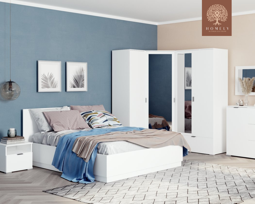 STELLA | LIT DOUBLE POUR ADULTE  AVEC SOMMIER COFFRE