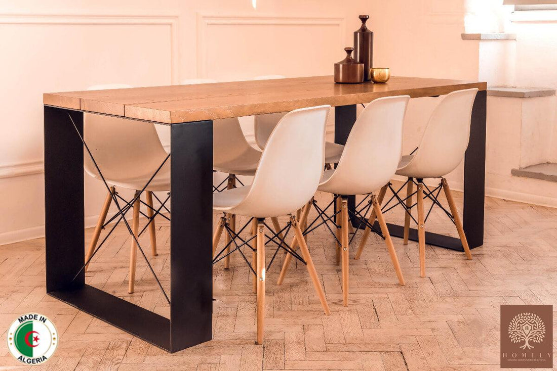 Table à manger ultra-moderne stella + 6 chaises style scandinave - Homely