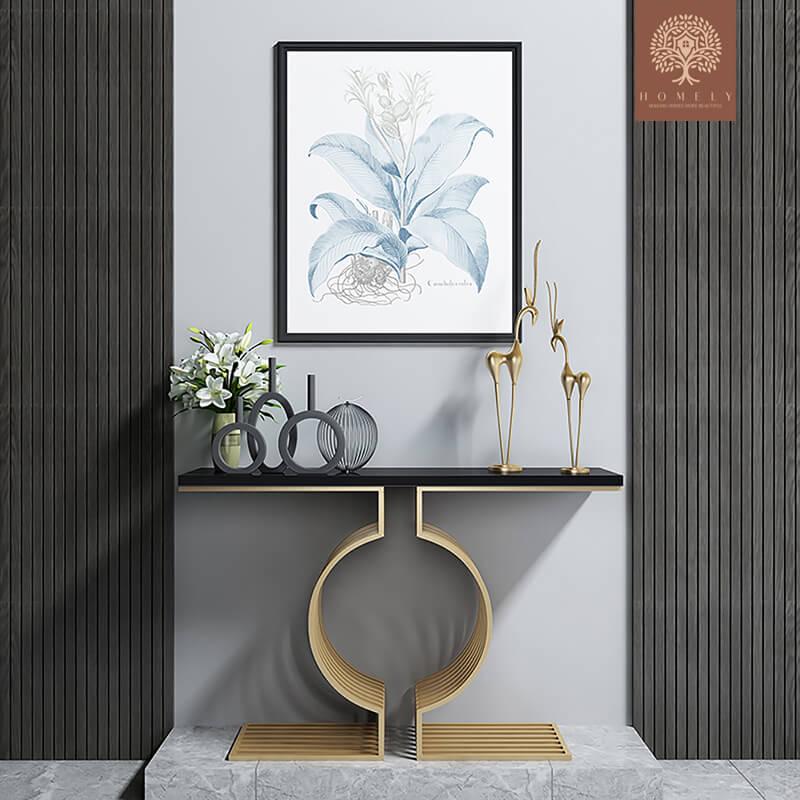 JENIFFER-CONSOLE MODERNE BASE GÉOMÉTRIQUE EN MÉTAL- Homely