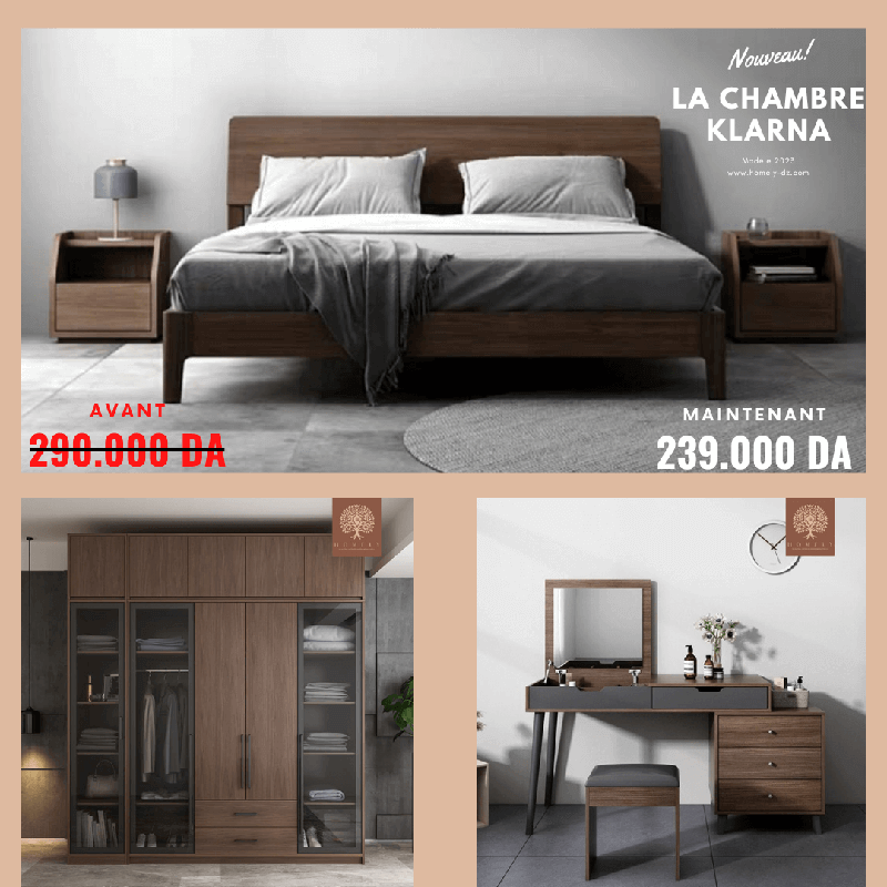 KLARNA | ENSEMBLE DE CHAMBRE À COUCHER ULTRA-MODERNE - Homely