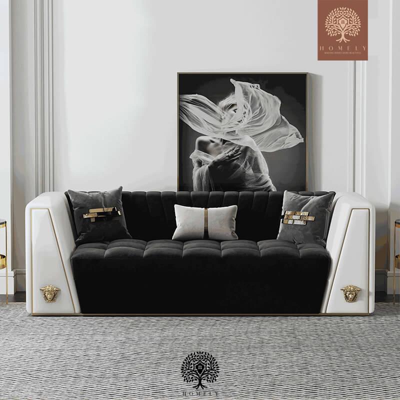 MAXEN ENSEMBLE DE SALON DE LUXE 4 PIÈCES EN VELOURS - Homely