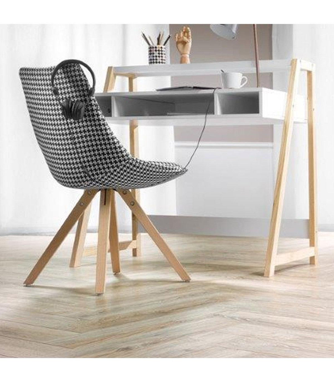 Bureau avec espace de rangement-HELGA - Homely