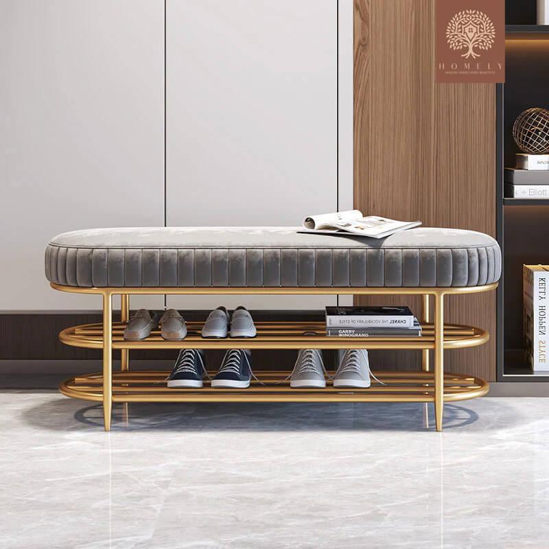 ODIN-BANC D'ENTRÉE CHIC REMBOURRÉ EN VELOURS-