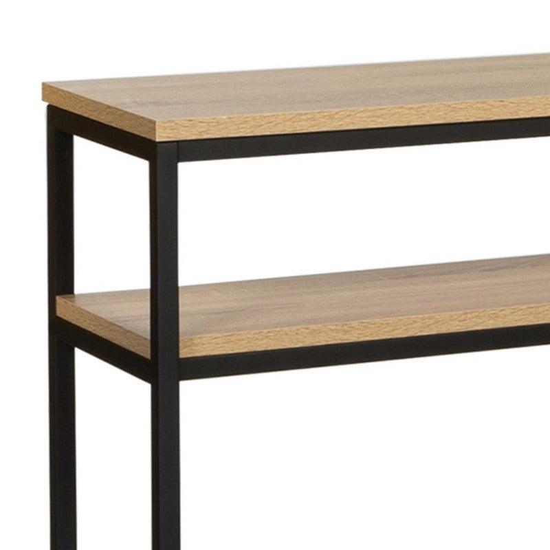 Console bois et métal double plateau-ULGA