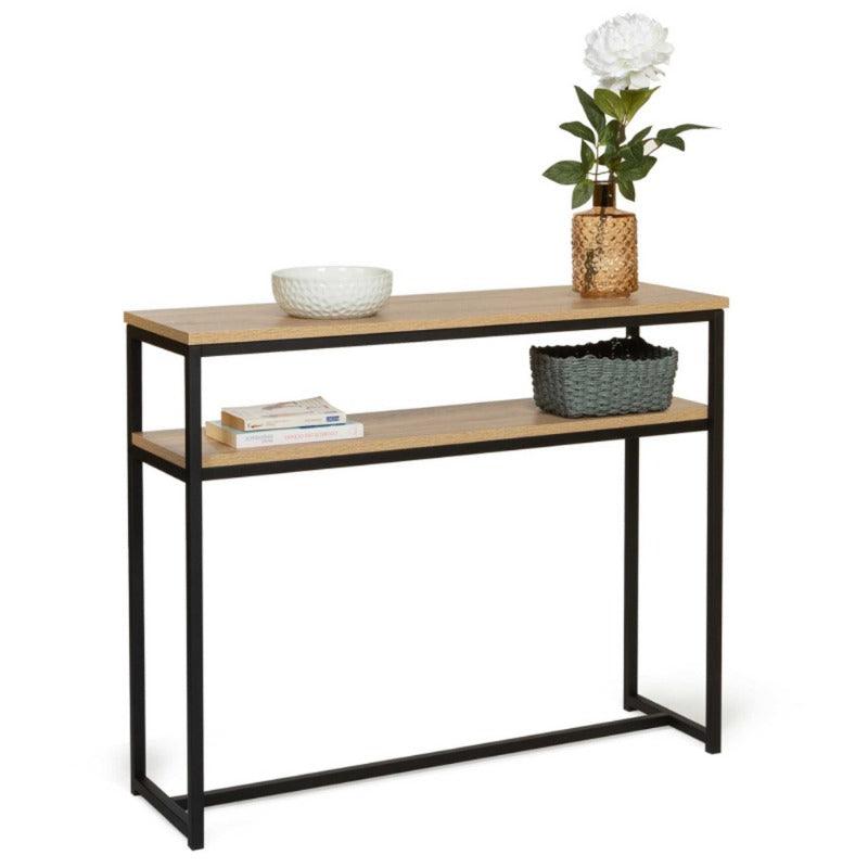 Console bois et métal double plateau-ULGA