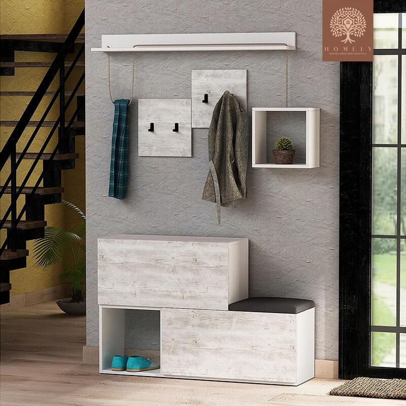 DEMIER -MEUBLE DE RANGEMENT À CHAUSSURES- Homely