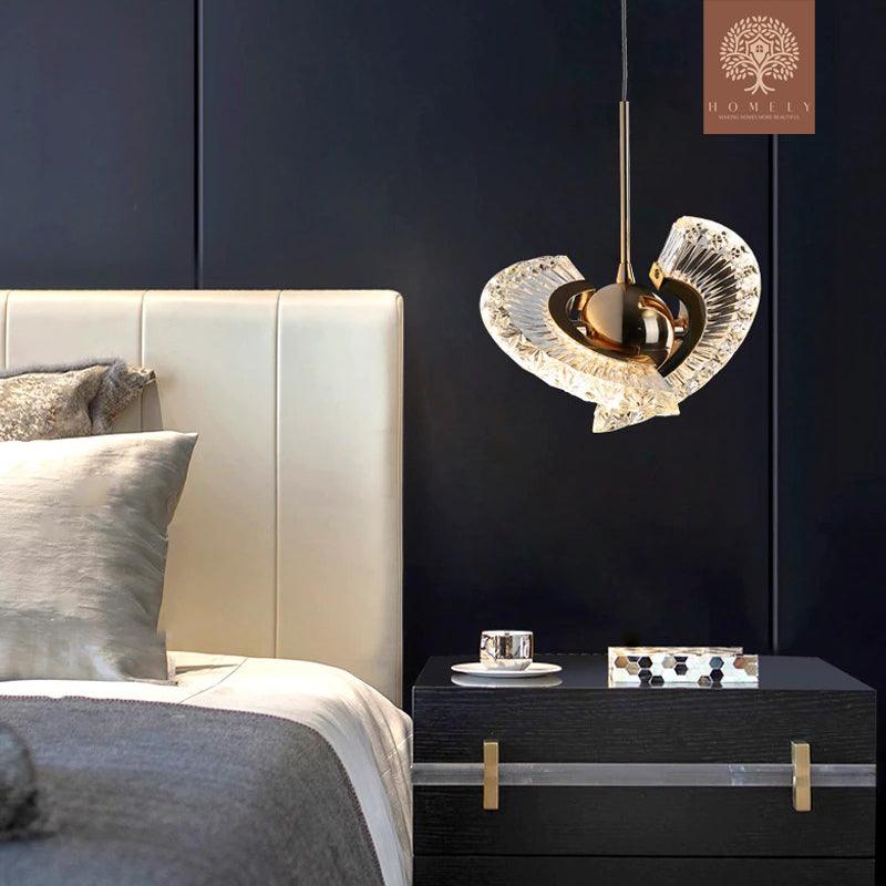 LAMPE LED LUXUEUSE SUSPENDUE ROTATIF EN MÉTAL ET ACRYLIQUE - Homely